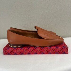 Tory Burch ruby quilted logo loafer - aged brown